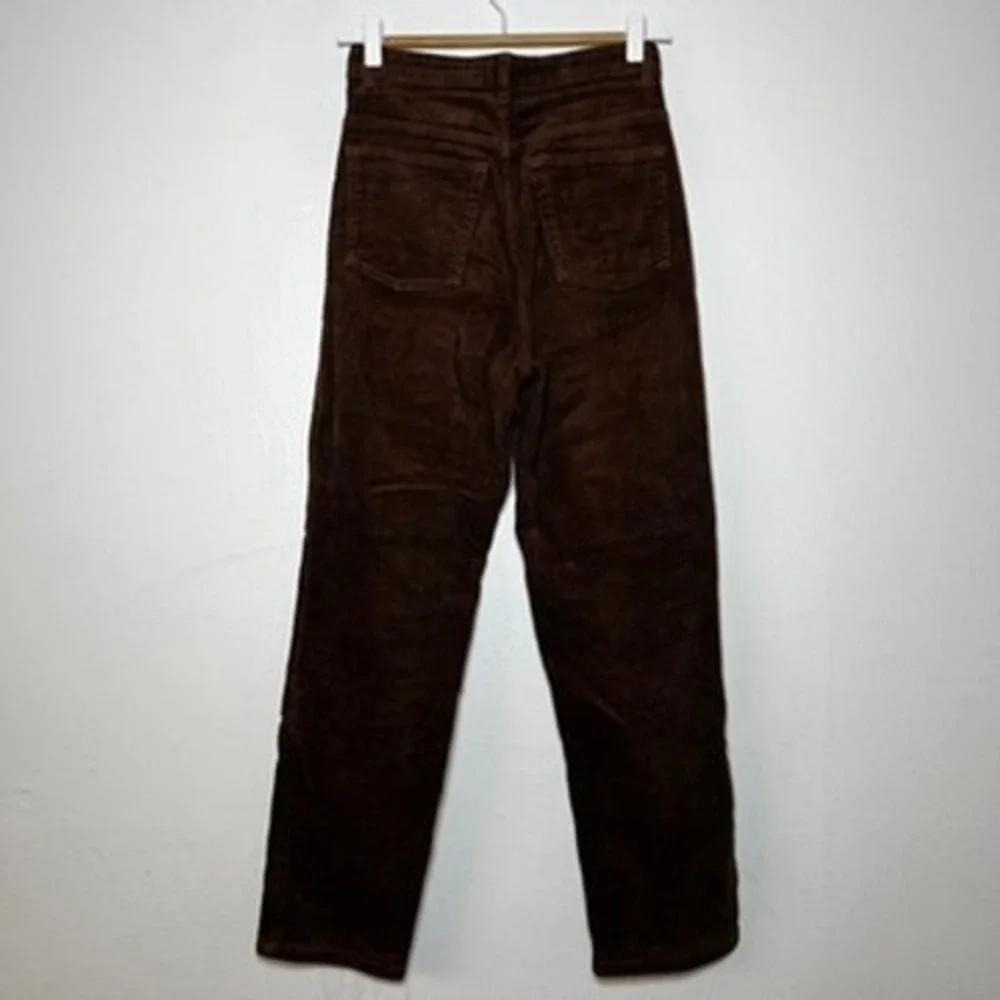 MONKI Straight Cord Pants in Brown ASOS High Rise Trouser size EU 34‎ / US 2